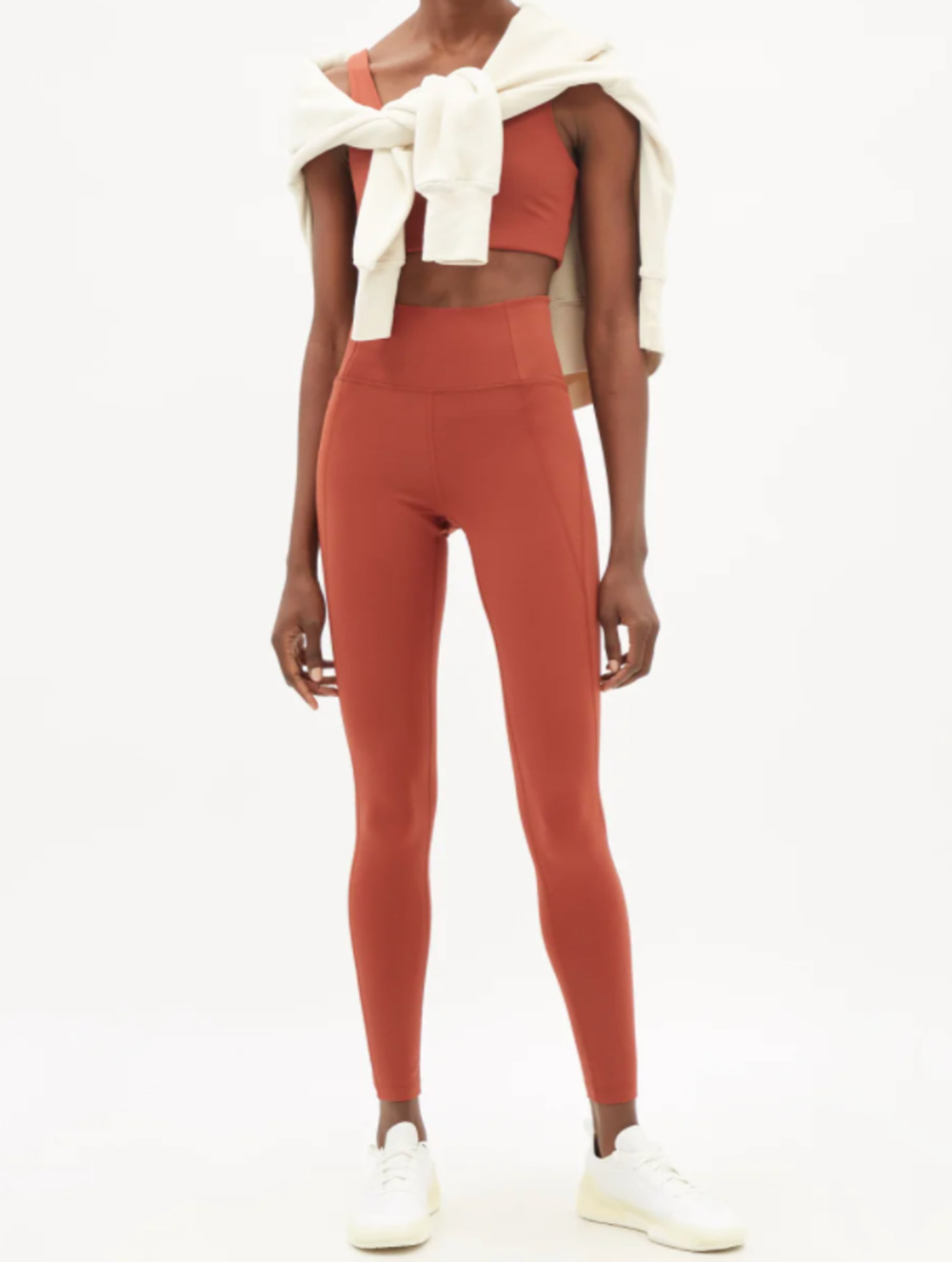 Girlfriend Collective High-rise Jersey Leggings Burnt Orange Womens Small